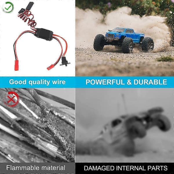 RC 30A Mini Børstet Elektrisk Hastighetskontroller ESC Børste Elektronisk Motor Hastighetskontroller Dobbel Utgang