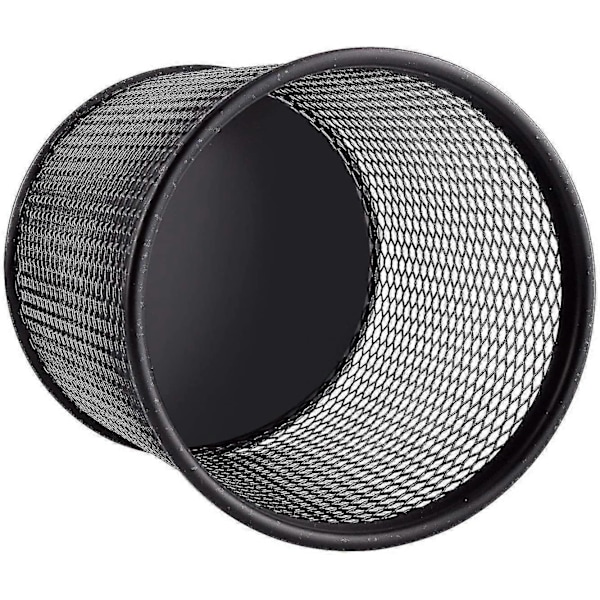 Penholder Mesh Blyantholder Metal Blyantholder Til Skrivebord Kontor Pen Organizer Sort, 2 Pakke