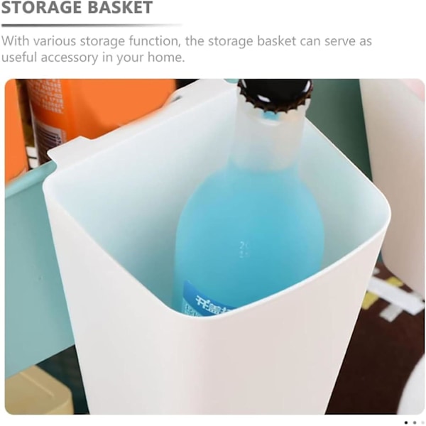 Hængende Makeup Blyantholder Utility Rullebord Organizer Pladsbesparende Køkken Opbevaringsspande Små Hængende Spande til Hjemmekontor, Hvid