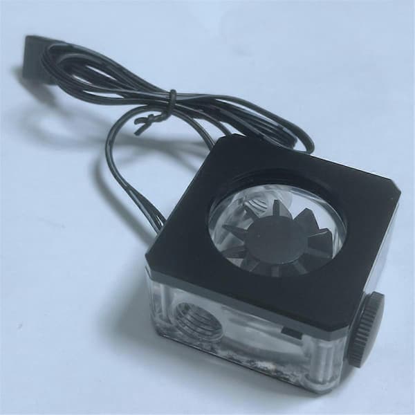 Vandkøling Flow Meter RGB Vand Flow Meter G1/4inch Flow Meter System til PC Gaming Vandkøling Bygning Sort