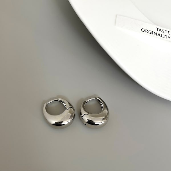 #Monipuoliset metalliset riipuskorvakorut, hopea, yksi pari#