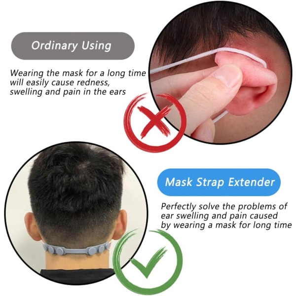 *4 Pcs Anti-Tightening Mask Strap Extender Mask Holder Hook Ear St*