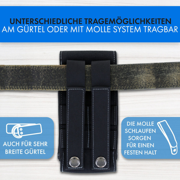 #Bæltetaske til mobiltelefon - bæltemobiltaske universal sort, ma#