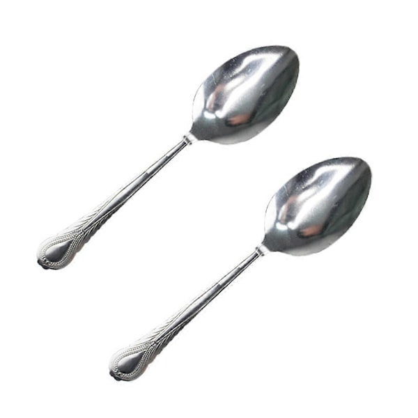 2 ST Leksaks Sked Rekvisita Rolig Böjande Sked Rekvisita Tankeböjande Sked Performance Rekvisita Nyhet Sked Böjande Rekvisita för Scen Hem Lek Silver