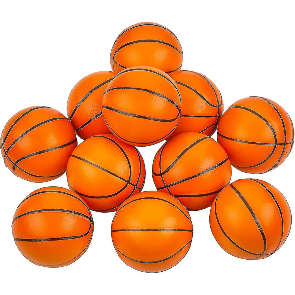 Mini basket stressbollar - (pack med 12) 1,57 tum små skumbasketbollar för barn, sporttema Party Favoritleksaker Födelsedagsfest spel och ångest