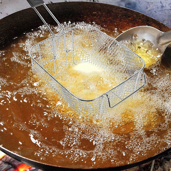 Pastasil Rustfritt Stål Finmasket Spaghettisil Fritering Metallkurv