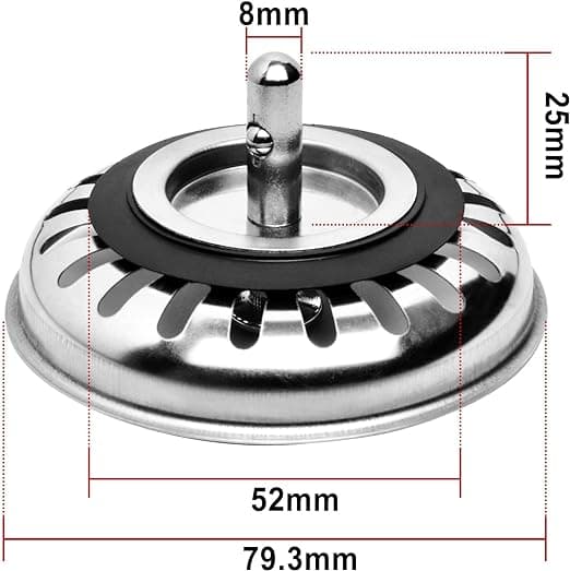 #Diskhonssil #2-pack 80mm Rostfritt Stål Skydd Diskhonssil för Kök Badrum Dusch#