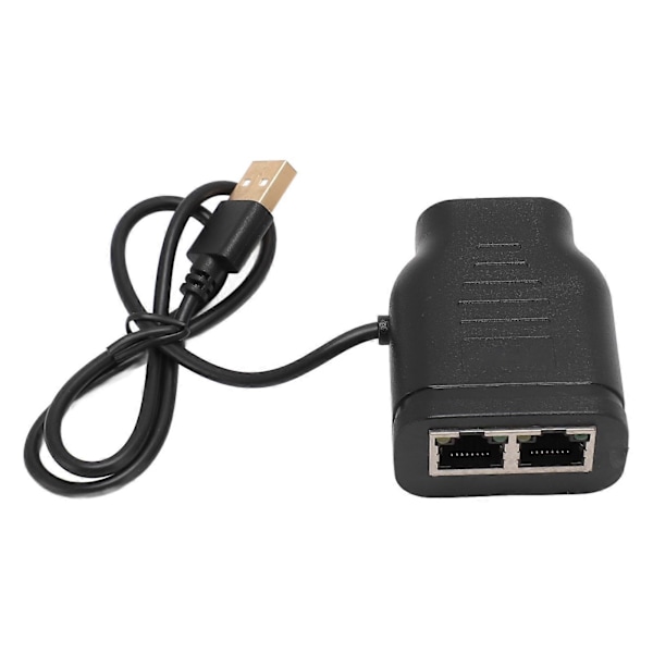 RJ45 Splitter Adapter 1 til 2 1000Mbps Op til 328ft Understøtter To Enheder Samtidig Internetadgang Stik LAN Netværksforbindelse