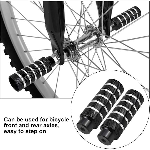 2 stk. Aluminium Legering Anti-Slip Pedaler til Cykelpedal, Cylindrisk