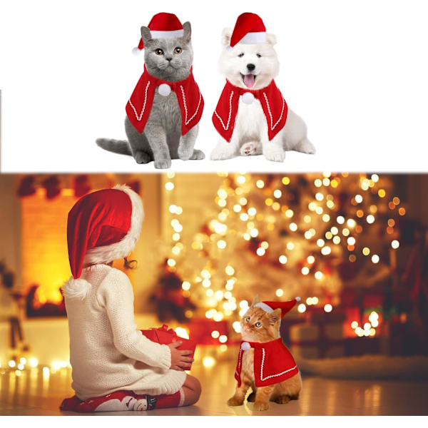 #Jul för Husdjur, Julkappor med Röd Julhatt för Katt#