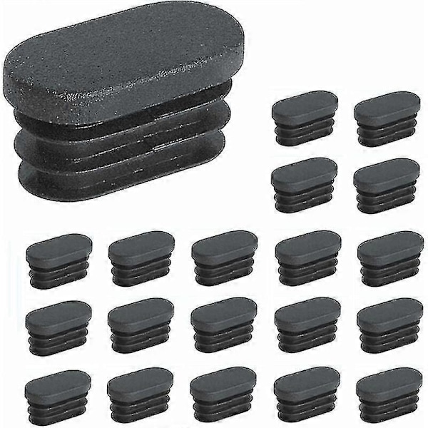 Plastik Møbelbensdæksler Ovalt Stolben Dæksler Plastik Møbelbensdæksler Ovalt Trampolin Stol Dæksler 20stk (15x30mm)