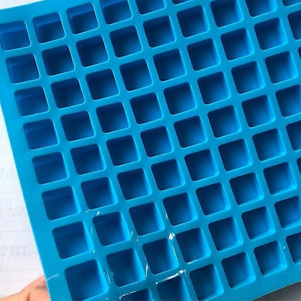 2 Pakker Firkantet Silikonform, 126 Hulrom Fleksible Og Non-stick Isbitbrett
