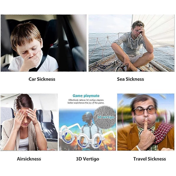 Älykkäät matkapahoinvointilasit lapsille ja aikuisille, erittäin kevyet, kannettavat, kokoontaitettavat meripahoinvointi-, autopahoinvointi- ja lentopahoinvointilasit