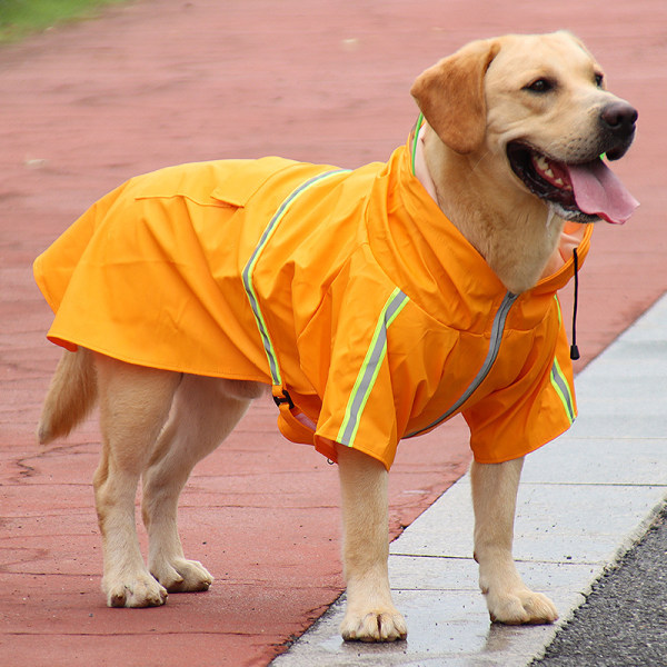 #Reflekterende regnfrakke med hætte til hunde#