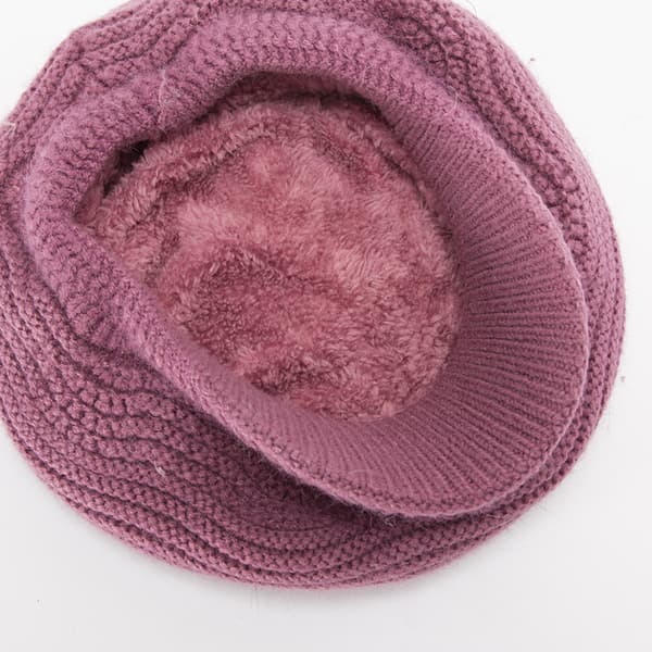 #Stickad mössa ullhatt modell fodrad fleece höst vinterhatt#