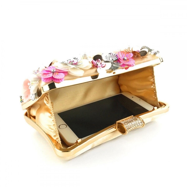 #Farverig Sekvens Blomster Aften Clutch#