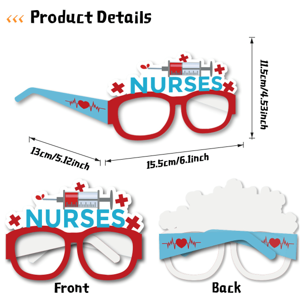 #8st Läkare Sjuksköterskor Fest Pappersglasögon Roliga dekorationer Shootin#