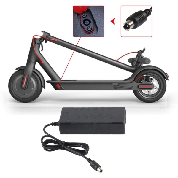 Xiaomi M365 Oplader, 42V 2A Elektrisk Scooter Oplader, Elektrisk Sc