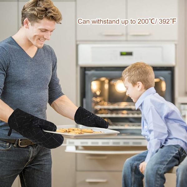 *Värmebeständiga ugnshandskar i silikon, halkfria*