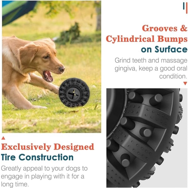 #Hundetyggelegetøj  Fødevarekvalitetsgummi Molarlegetøj  Ikke-giftigt kæledyrsfoderdispenser  Interaktivt tandplejelegetøj - Sort#