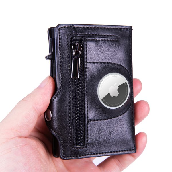 Svart RFID-skydd för män - AirTag Aluminium kreditkortshållare