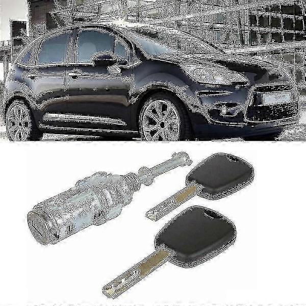 Citroen C2 C3 2002-2010 Vasen Etuoven Lukkosylinteri 2 Avaimella