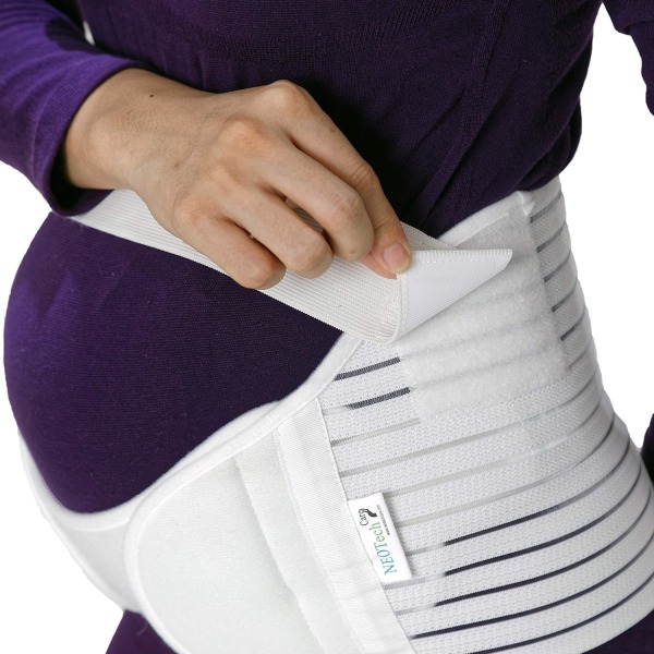 #(Svart, XXL) Magbälte för graviditet - stöder midja, rygg och mage - graviditetsbälte#