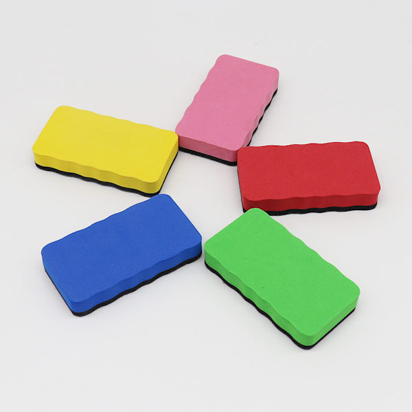 #6 stk Magnetiske Whiteboard-Viskelær med Tykk Filtpute Tørr Visking for Barn Whiteboard Fargerik Tørr Visking for Rengjøring av Tørr Viskingstavler#