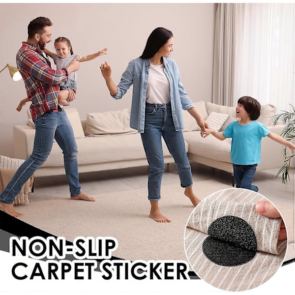 10 Stycken Runda Kardborreband Dubbelsidiga Extra Starka 5cm Självhäftande Kardborreband, Återanvändbara Självhäftande Runda Pads för DIY, Fotoram, Väggmontering