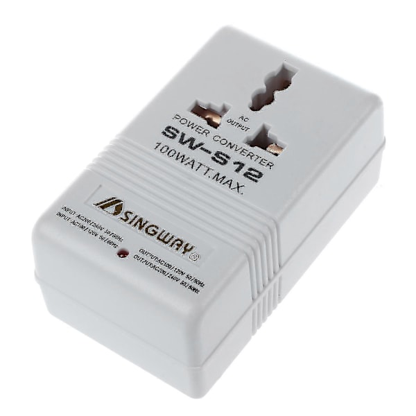 100w 110v/120v Til 220v/240v Step-up&down Spændingsomformer Transformer Rejse Hvid