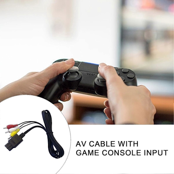 Audio Line HD-kompatibel Stabil Utgang Flerbruks Forbedre Spillopplevelse Spillkonsoll AV-kabel for N64/for Game Cube/for Super-Nintendo