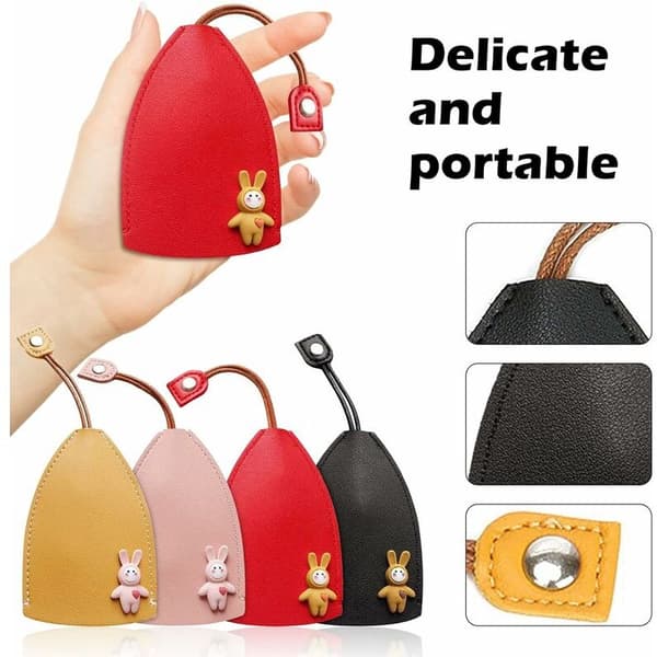 Easter Leather Keychain, Rabbit and Egg Keychain, Car Key Protector, Car Key Case, PU Leather Car Key Case, Easter Key Organizer