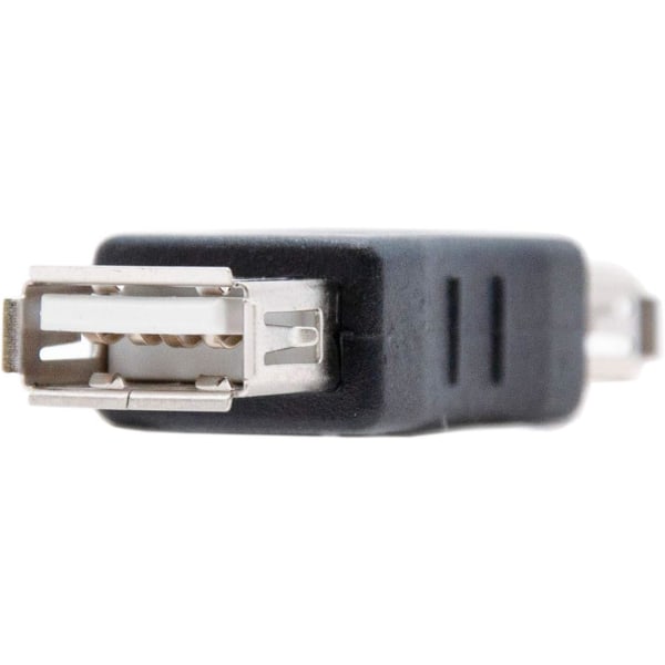 USB 2.0-adapter, A/F-A/F, Hunn-Hunn, Svart