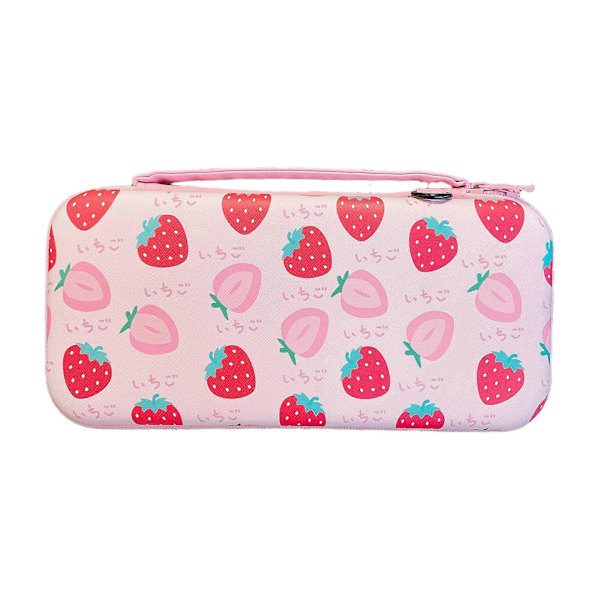 Nytt bæreveske for Nintendo Switch/Switch OLED, Rosa Nintendo Switch-veske for jenter og gutter, Beskyttende hardt skall, bærbar reiseveske for Switch m/tilbehør