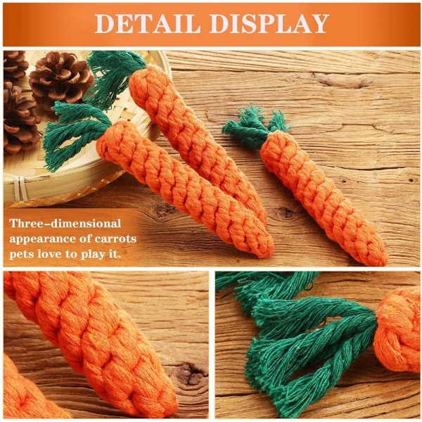 *3 Dog Rope Knot Toy Supplies, Modeling Pet Cotton Rope Woven Carr*