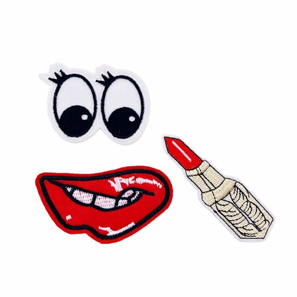 /#/24 stykker broderede stofpatches/#/