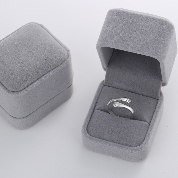 Mode-Kobber Hug Ring Justerbar Åbning Par Ring Personlig