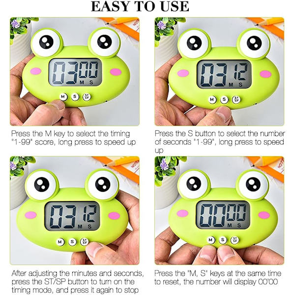 *Køkken Timer, Magnetisk Timer, Elektronisk Timer med LCD-skærm,*