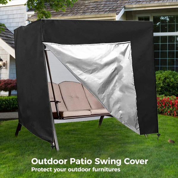 Uteplats Swing Cover, 220*125*170cm Vattentät 3 Trippelsits Hamm