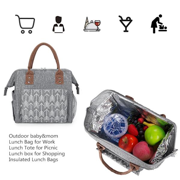 #Picknickkorg Lunchväska Utomhus Picknick Aluminiumfolie Vattentät B#
