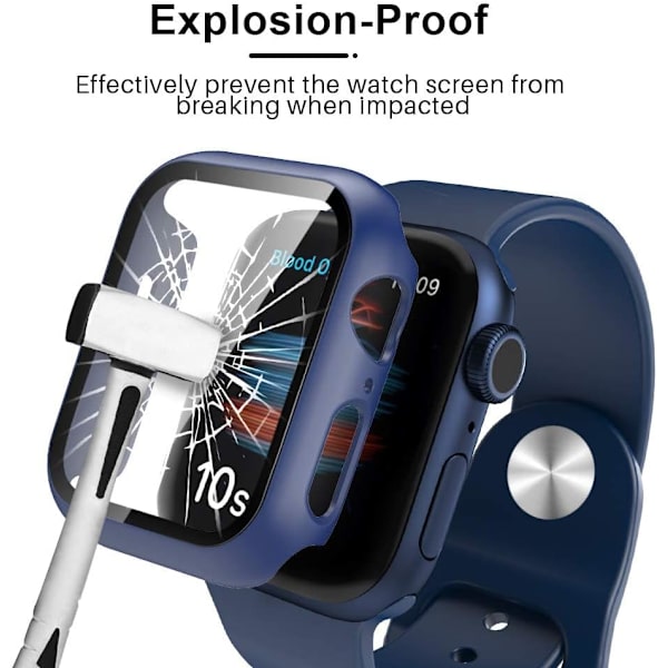 2-pack Hårdfodral för Apple Watch SE/Series 6/5/4 40mm med 9H Härdat Glas