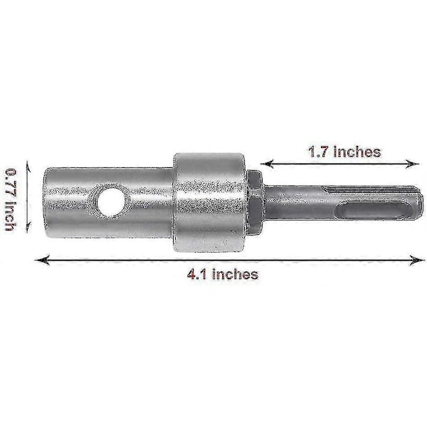 Elektrisk Borradapter Auger, 10,4 cm Längd, Nyckellös Borrchuck, Runt Skaft För Slagskruvdragare