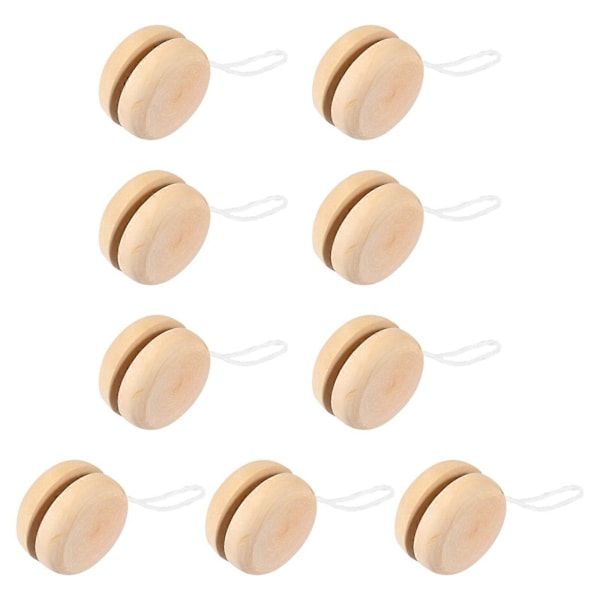 10 st Obehandlade Trä Responsive Boll Leksak Barn Målarleksaker Barnpresent