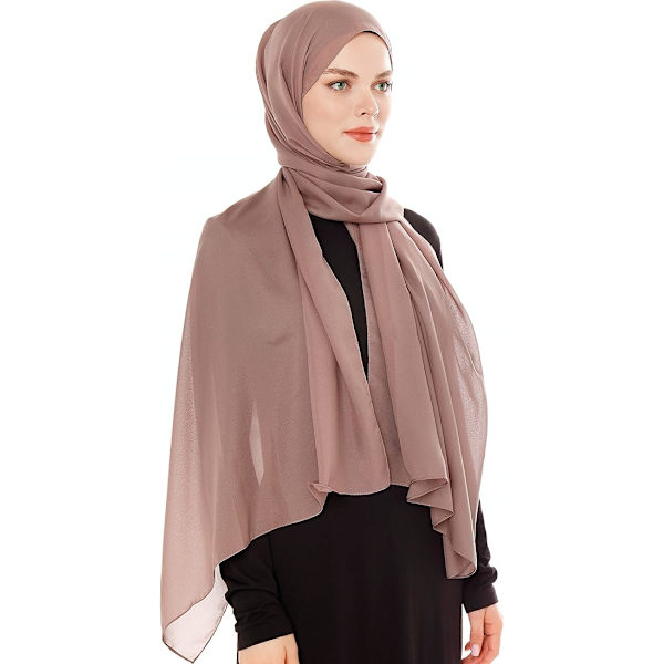 Nude Beige Chiffonsjal, Lätt Sjal för Kvinnor, Kvinnors Sjal