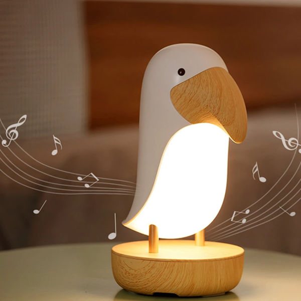 LED Toucan Fugl Natlampe Moderne Nordisk USB Bordlampe Hjem
