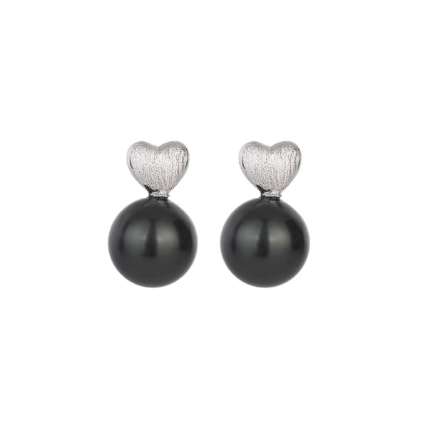 1 par S925 sterling sølv hjerteformet perle niche premium betydning