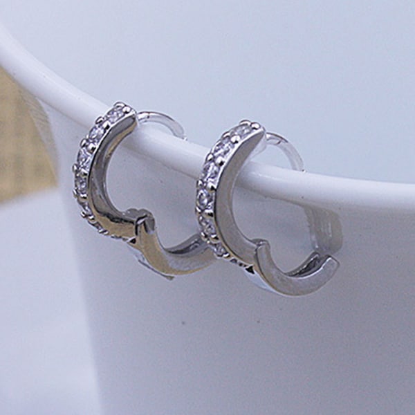 #Silverpläterade örhängen för kvinnor#