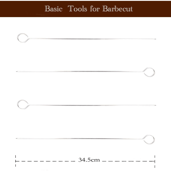 BBQ-sett i rustfritt stål - Grillverktøy