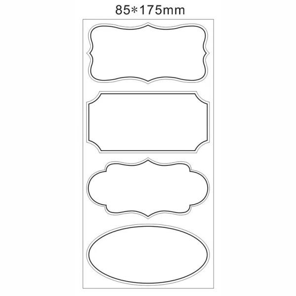 25 Jar Waterproof Labels - 8cm x 4cm, Premium Jar Labels Self Ad