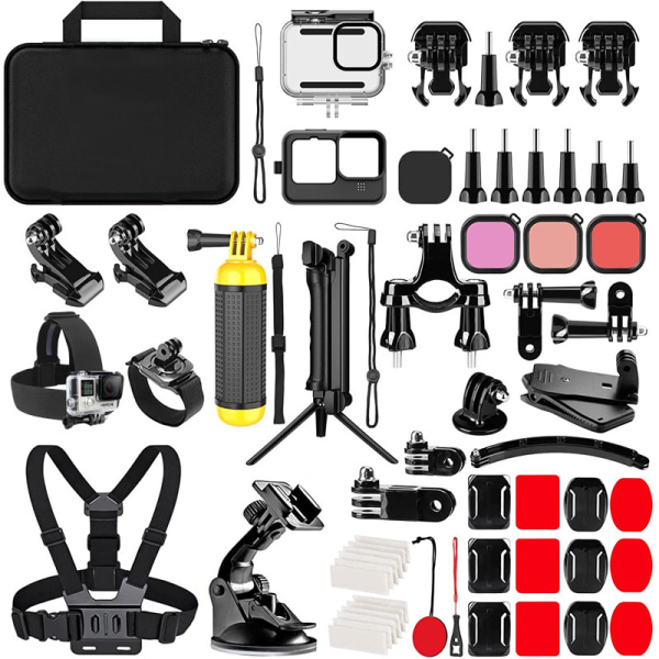 #Kamera Regnsleeves Tilbehørsett Kit Bundle GoPro Hero10Hero9 Vanntett#